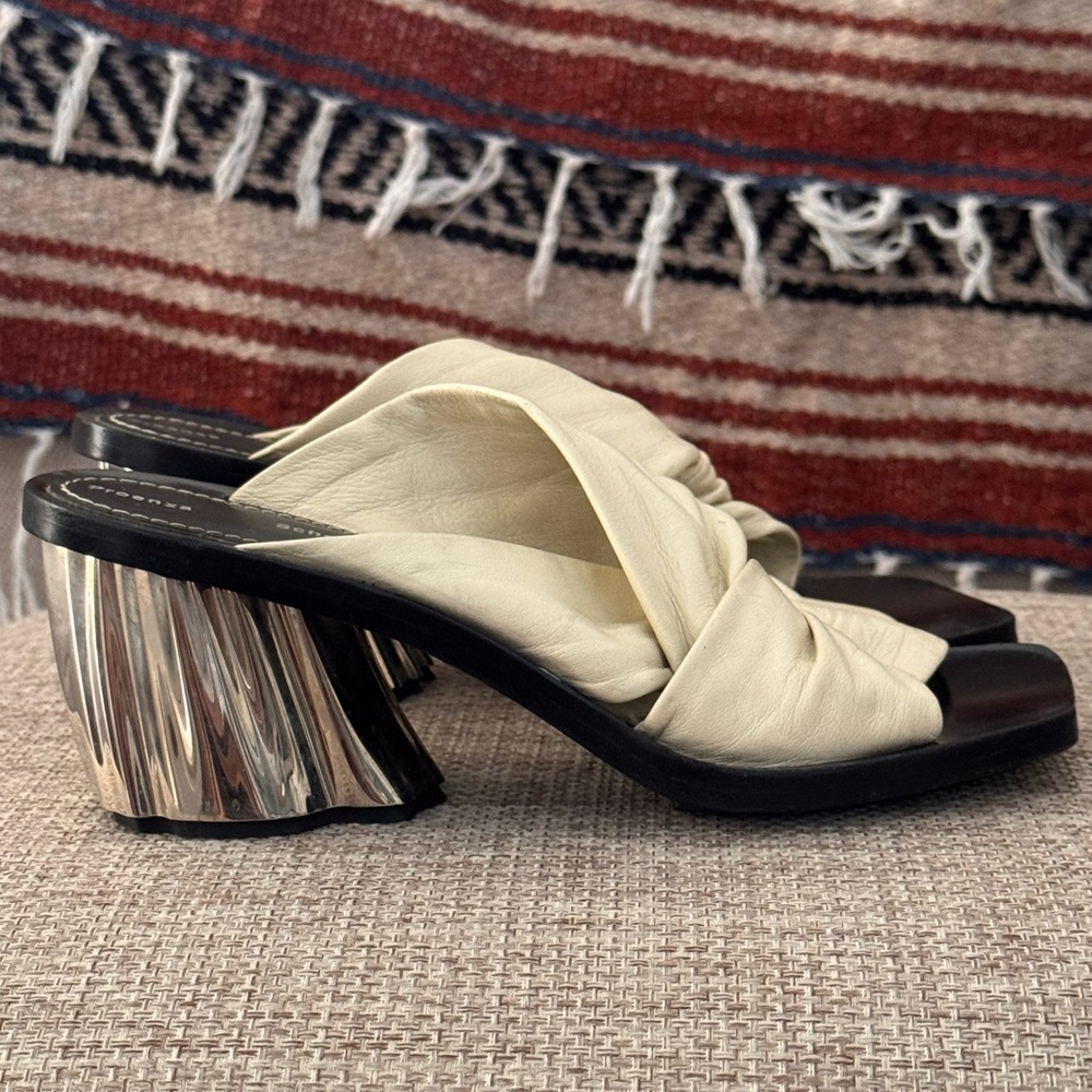 PROENZA SCHOULER
Leather Knot Heeled Sandals - cream size 37
